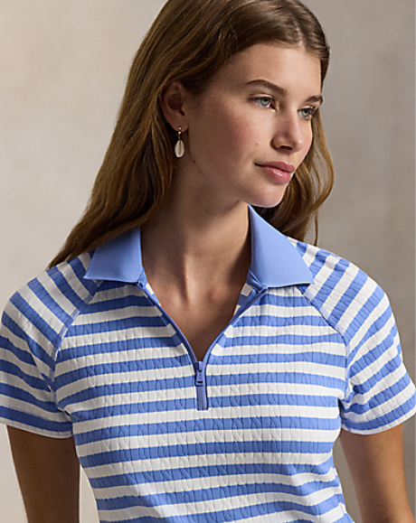 Ralph Lauren RLX SHORT SLEEVE ACTIVE CABLE KNIT POLO