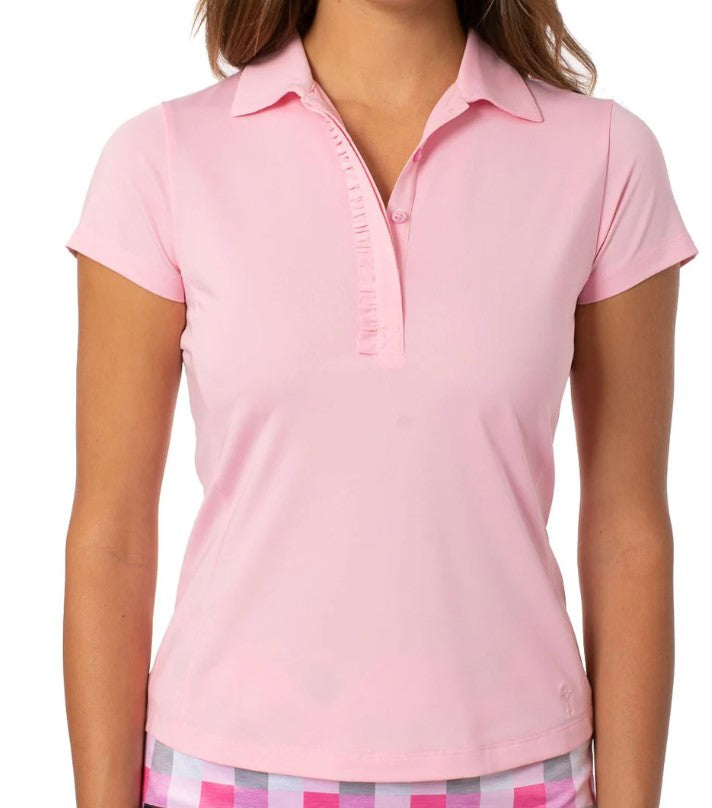 Golftini Short Sleeve Ruffle Polo (Multiple Colors)