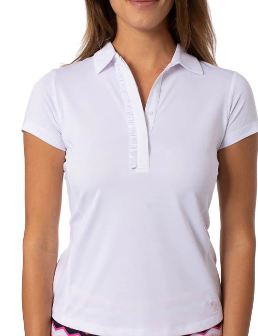 Golftini Short Sleeve Ruffle Polo (Multiple Colors)