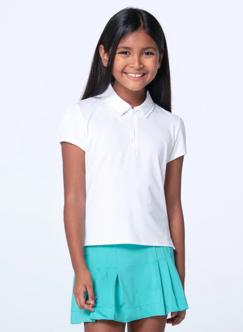 Lucky in Love Youth Pleated Polo Short Sleeve (Multiple Colors)