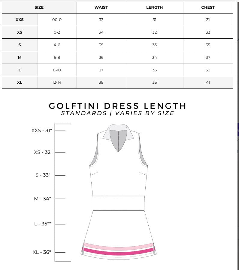 GOLFTINI TINI TIME SLEEVELESS DRESS (Multiple Colors)