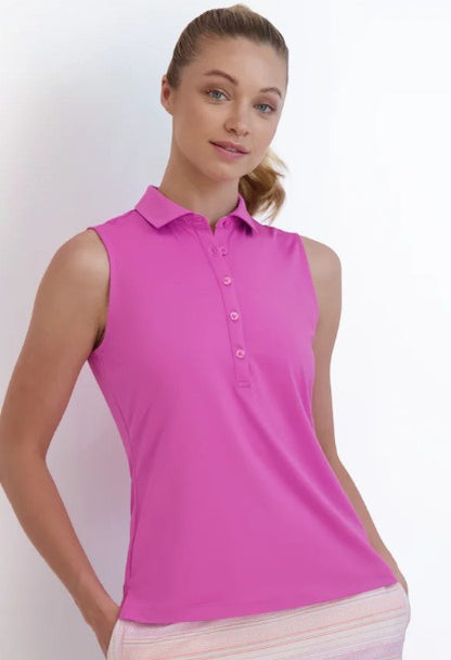 Fairway & Greene American Pie CHARLOTTE SLEEVELESS JERSEY POLO (Multiple Colors)