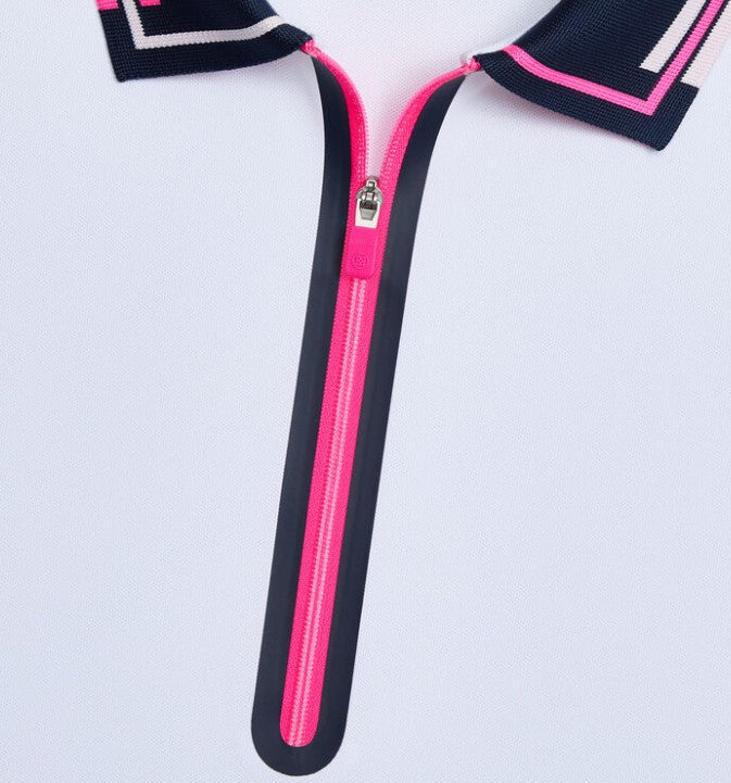 G/FORE APPAREL RIB COLLAR TECH PIQUÉ SLEEVELESS POLO