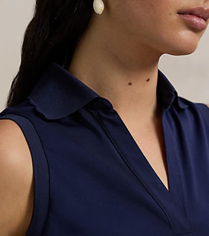 Ralph Lauren RLX SLEEVELESS AIR TECH PIQUE POLO W/ SCALLOP PLACKET (Multiple Colors) (Copy)