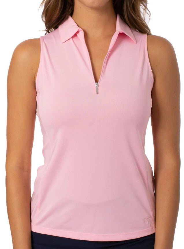 Golftini Sleeveless Zip Polo (Multiple Colors)