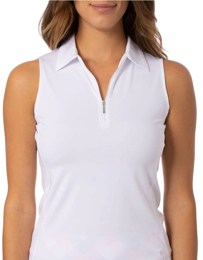 Golftini Sleeveless Zip Polo (Multiple Colors)