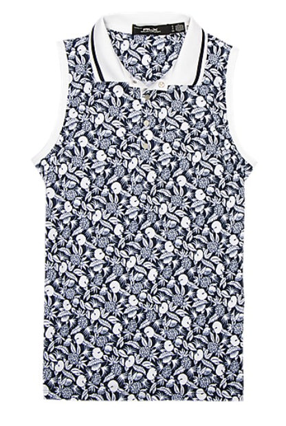 Ralph Lauren RLX Tailored Fit Sleeveless Polo in CHEEKY PINEAPPLE