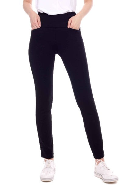 Swing Control SOLID HEAVY PONTE FULL-LENGTH PANT 30" (MULTIPLE COLORS)