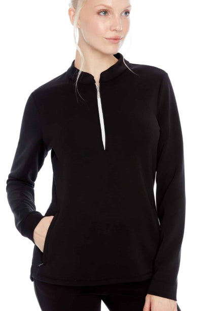 Swing Control SOLID LONG-SLEEVE ZIPPERED MODAL TOP (MULTIPLE COLORS)