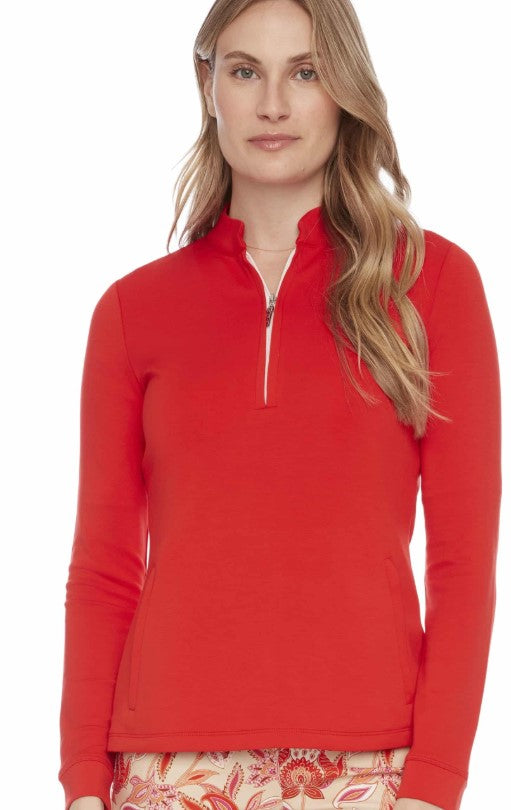 Swing Control SOLID LONG-SLEEVE ZIPPERED MODAL TOP (MULTIPLE COLORS)