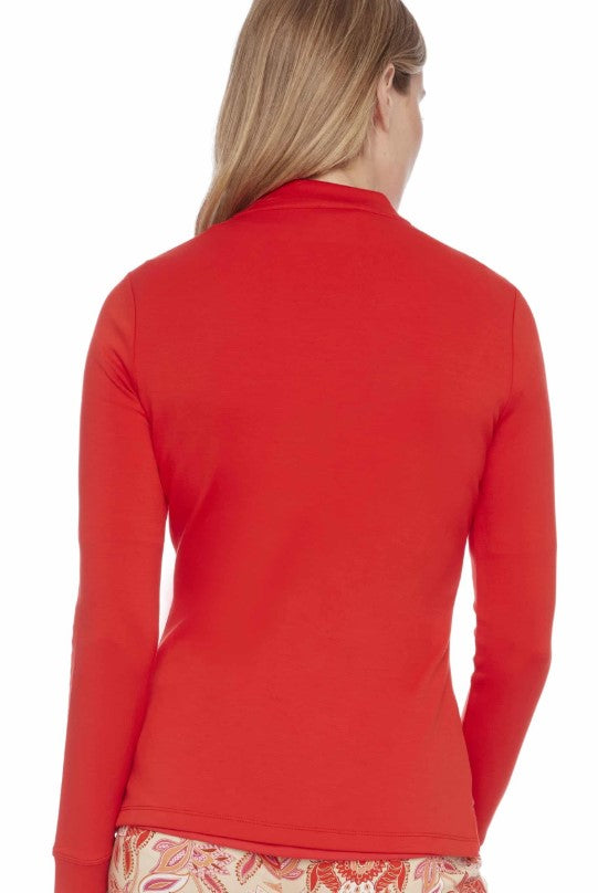 Swing Control SOLID LONG-SLEEVE ZIPPERED MODAL TOP (MULTIPLE COLORS)