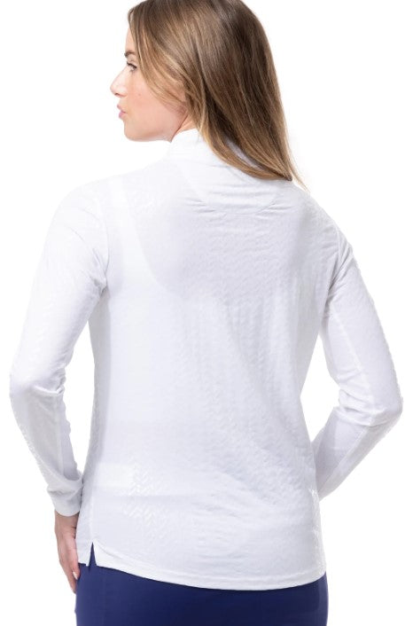 SanSoleil SOLSHINE LONG SLEEVE CHEVY MOCK TOP (MULTIPLE COLORS)