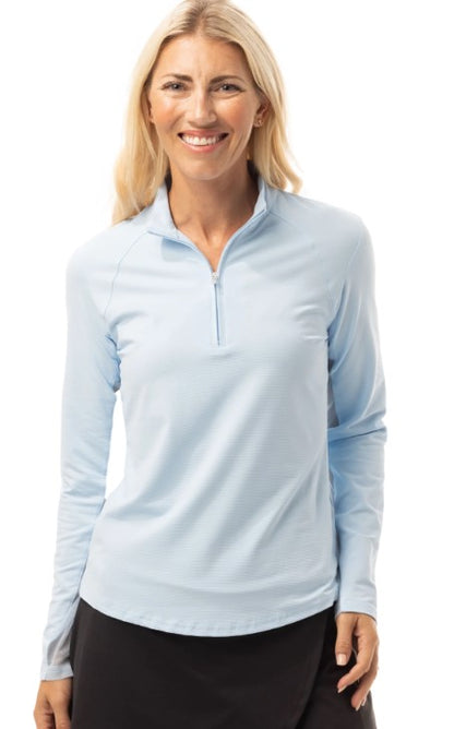 SanSoleil SolTek LUX Long Sleeve Zip Mock Solid (Multiple Colors)