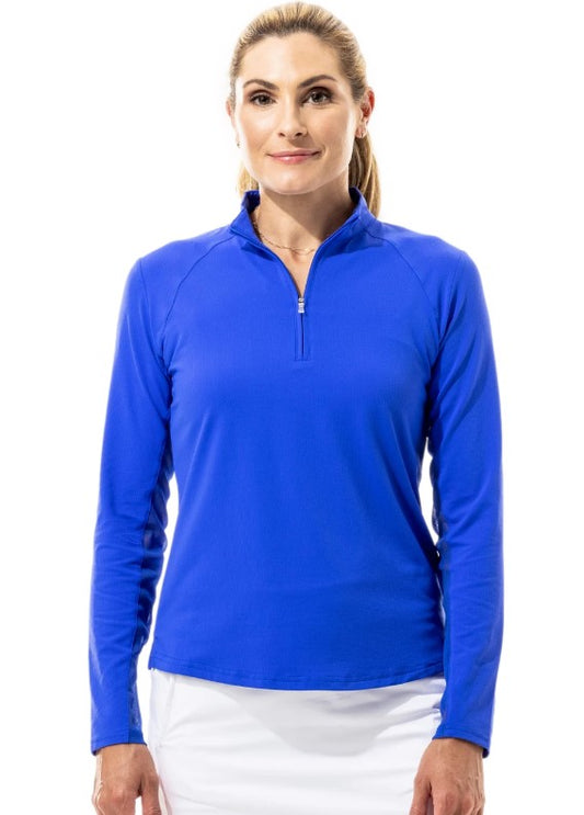 SanSoleil SolTek LUX Long Sleeve Zip Mock Solid (Multiple Colors)