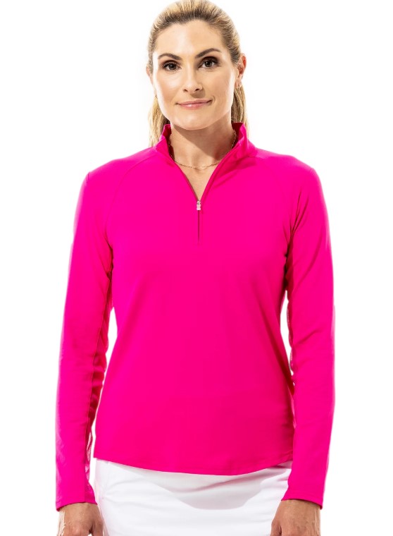 SanSoleil SolTek LUX Long Sleeve Zip Mock Solid (Multiple Colors)