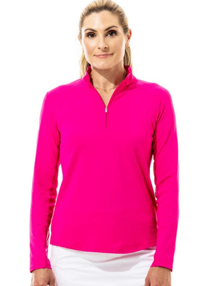 SanSoleil SolTek LUX Long Sleeve Zip Mock Solid (Multiple Colors)