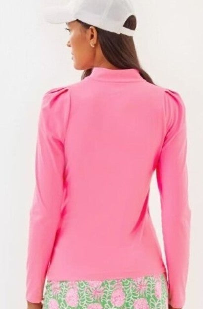 LILLY PULITZER Sania Zip Rousseau Long Sleeve Polo