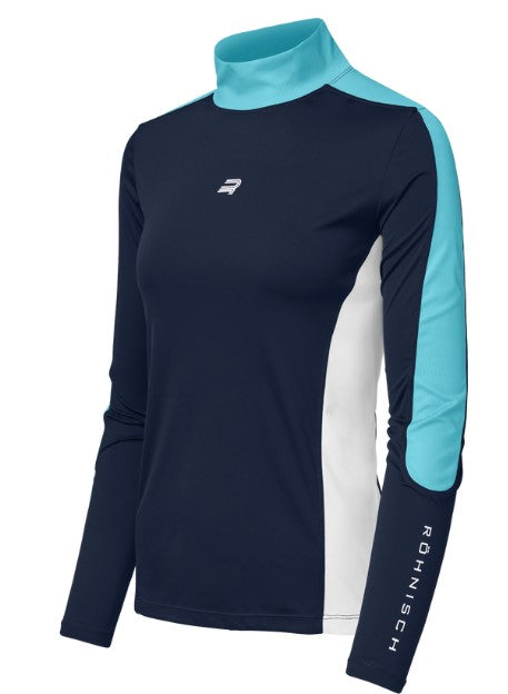 Rohnisch Scarlett Navy and Aqua Long Sleeve Top