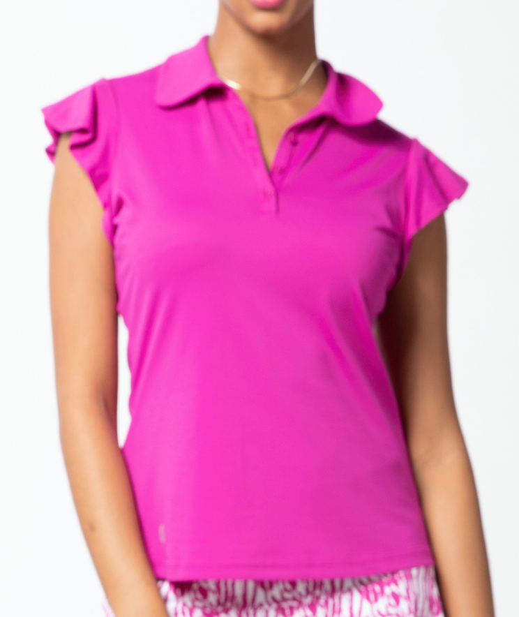 GGBlue Pretty in Pink Harper Flutter Sleeve Top