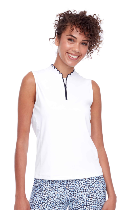 Swing Control INFINITY Velocity Sleeveless Scalloped Edge Top (Multiple Colors)