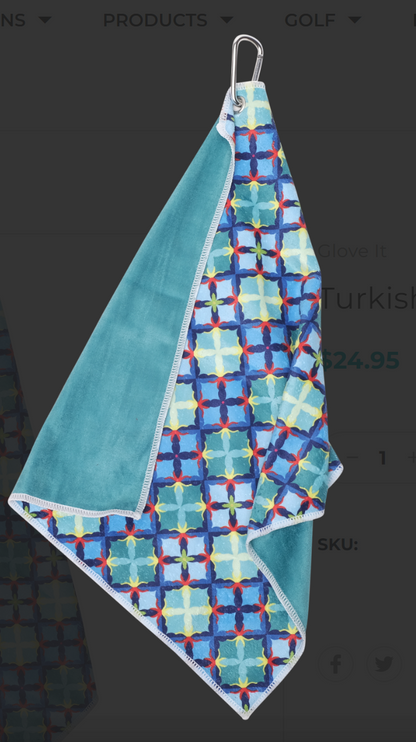 GloveIt Turkish Tile Golf Towel