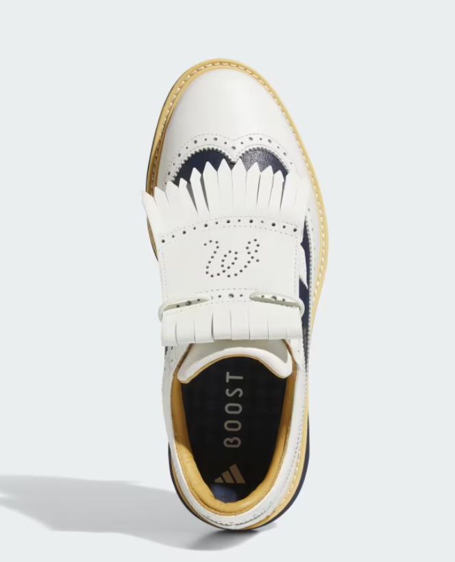Adidas X Malbon MC87 Spikeless Golf Shoes - Off White / Collegiate Navy / Crystal Jade