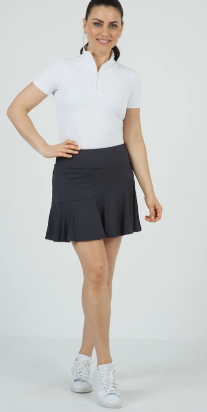 IBKUL Solid Flounce Skort (Multiple Colors) 16"