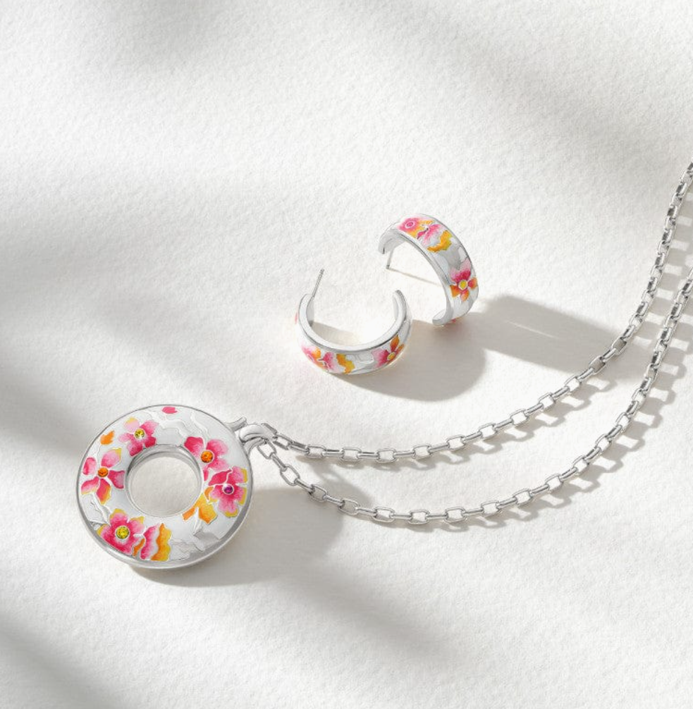 Brighton Kyoto In Bloom Sakura Hoop Earrings