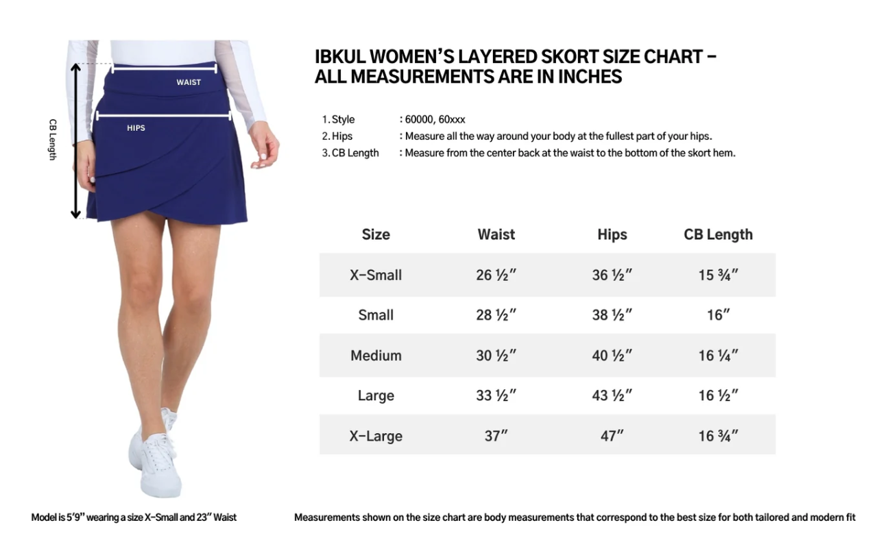 IBKUL Kathy Print Layered Skort 16"