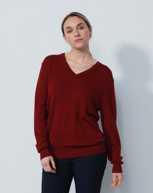 Daily Sports Belle Autumn Winter Boston V-Neck Sweater