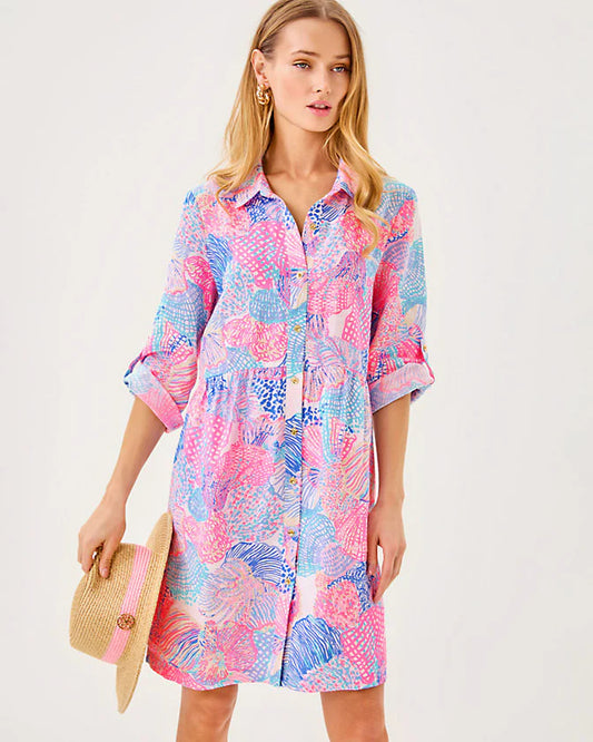 LILLY PULITZER Shaela 3/4 Sleeve Dress 37"