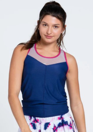 Lucky in Love Berry Buzz Shimmer On Tie Back Tank