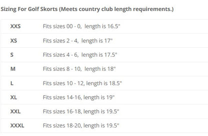 BSkinz Essential Golf Skorts 18" (Multiple Colors)