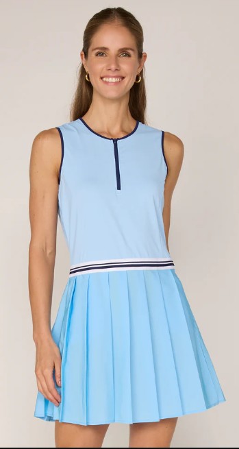 G Lifestyle Sleeveless Quarter Zip Dress (Multiple Colors)