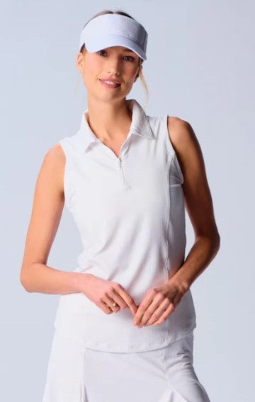 G Lifestyle Spring Sleeveless Zip Polo (Multiple Colors)