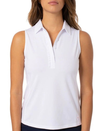 Golftini Sleeveless Ruffle Stretch Polo (Multiple Colors)