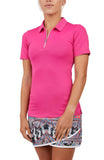 Sofibella UV Pique Zip Short Sleeve (Multiple Colors)
