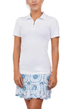 Sofibella UV Pique Zip Short Sleeve (Multiple Colors)