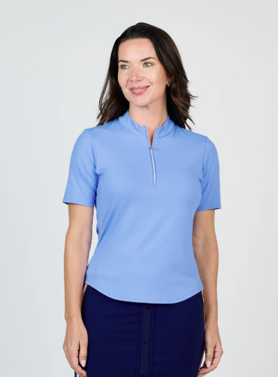 Sofibella CLASSIC CURRENTS Elbow Sleeve Polo