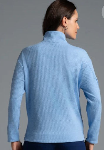 IBKUL Solid Popcorn Stitch 1/4 Zip Pullover (Multiple Colors)