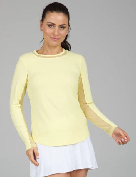 IBKUL Long Sleeve Crew Neck With Mesh (Multiple Colors)