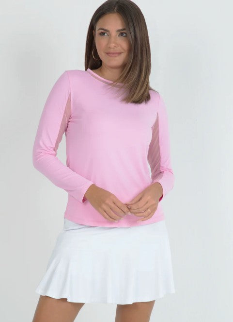 IBKUL Long Sleeve Crew Neck With Mesh (Multiple Colors)