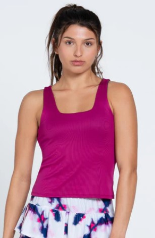 Lucky in Love Berry Buzz Squared Up Tank w/Bra