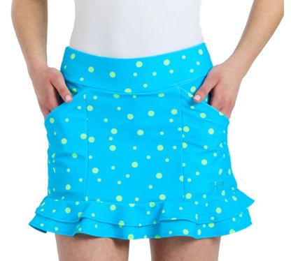 TZU TZU AQUA DOTS STELLA SKORT 16"