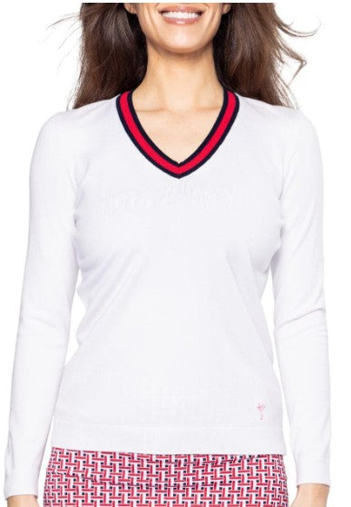 Golftini Stretch V-Neck Sweater (Multiple Colors)
