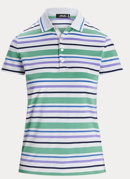 Ralph Lauren RLX Striped Stretch Jersey Short Sleeve Polo Shirt