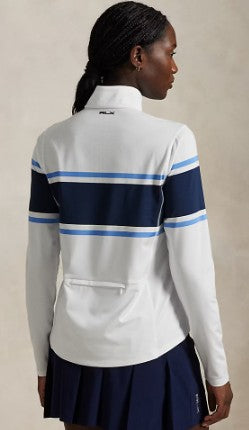 Ralph Lauren RLX Long Sleeve Striped Stretch Jersey Quarter-Zip