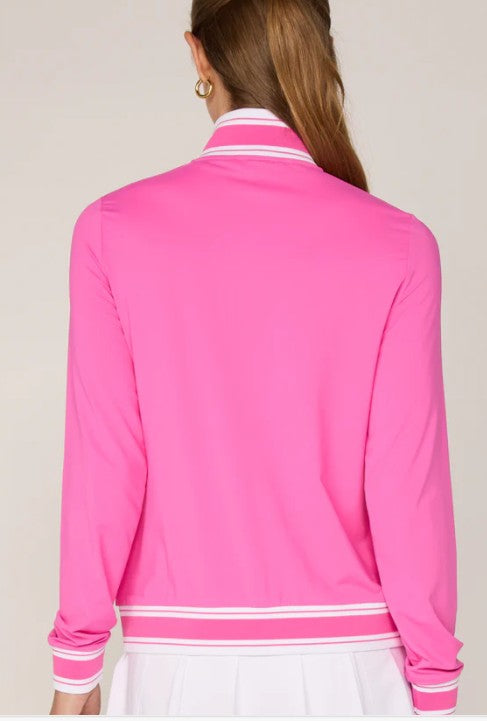 G Lifestyle Striped Trim Performance Zip Jacket (Multiple Colors)