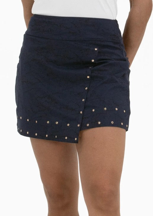 FORAY Studded Wrap Skirt 15.5"