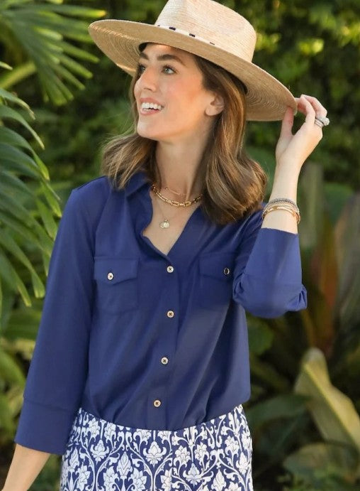 Duffield Lane The Birdie 3/4" Sleeve Top (Multiple Colors)